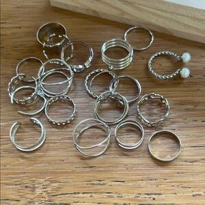 Lot of Chic Silver Ring Collection for Women